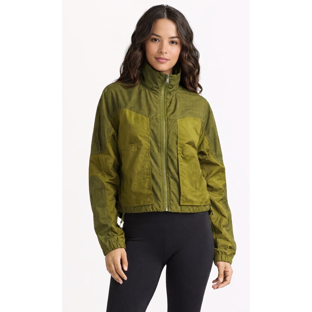 Lululemon Ripstop Relaxed Fit Cropped Jacket Juniper Green Size 2 Lightweight